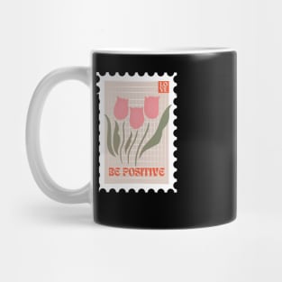 Be positive - Flower Stamp Mug